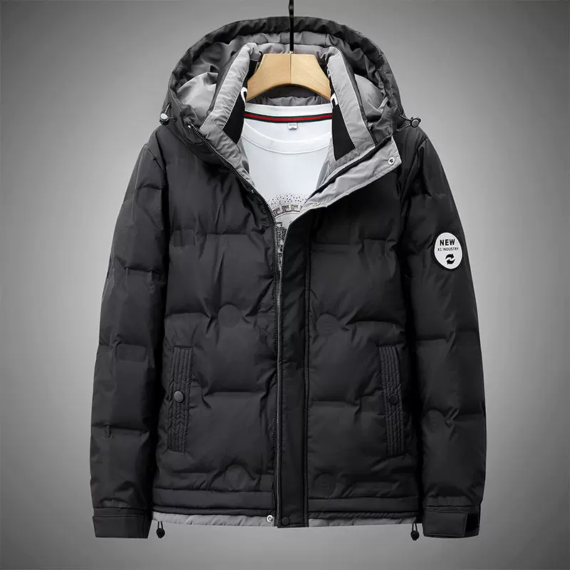 连帽羽绒服男士短款2025新款潮流韩版鸭绒时尚帅气防寒保暖外套男