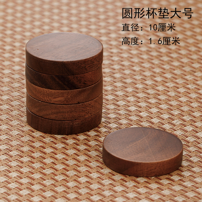 almohadilla de taza de té, almohadilla de aislamiento térmico a prueba de quemaduras, almohadilla de taza de café, almohadilla de madera, almohadilla de taza de té de kung fu de nuez, almohadilla de soporte de tetera