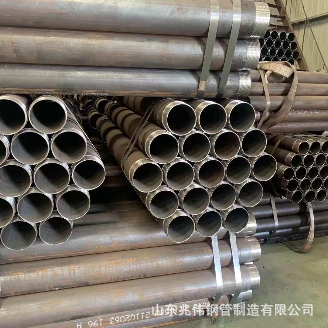 煤矿套管/89/108普通矿用止水套管公母扣车丝焊接法兰加工