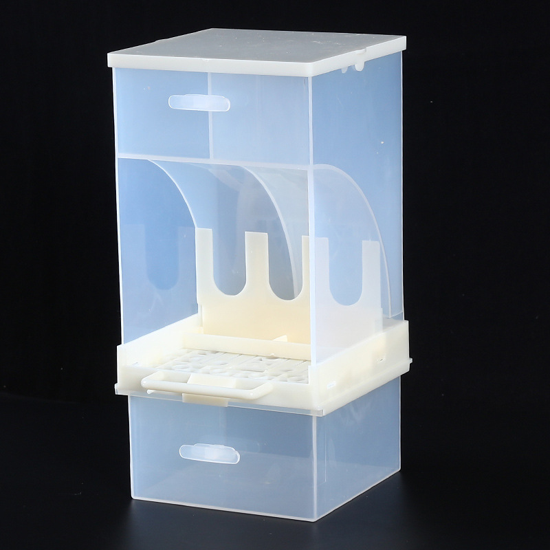 Alimentador automático para pájaros, piel de tigre, papagaios, alimentador para pájaros, caja de alimentación para pájaros a prueba de salpicaduras