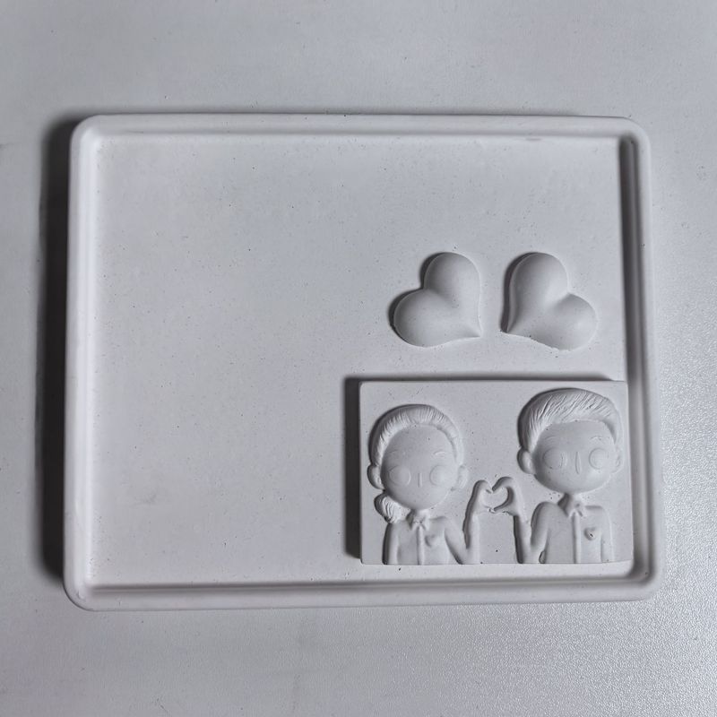 白い胚石膏人形着色レリーフ絵画手作り石膏着色画板アロマセラピー手描き冷蔵庫マグネットレリーフ絵画|undefined