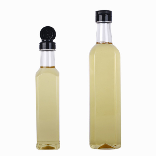 250ml square plastic oil bottle liquid condiment packaging cooking wine soy sauce vinegar plastic pot 500ml plastic bottle