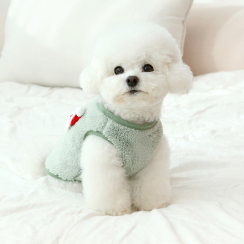 Otoño y invierno perros de Navidad alces cálidos chalecos de peluche accesorios de Papá Noel gatos Teddy Bear mascotas ropa de perro