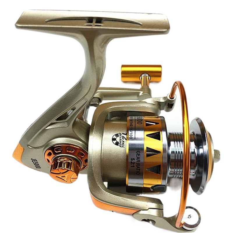 Punk carrete de pesca spinning Wheel JE1000-7000 cabeza de metal carrete de pesca caña de pescar rueda de pesca