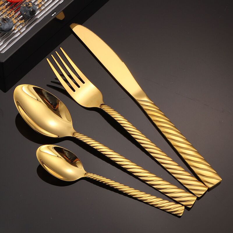 High-End Cross-Border Stainless Steel Steak Knife, Fork, Spoon, Western Cutlery Set, High-End Hotel, High-Value Creative Dessert Spoon High-End Cross-Border Stainless Steel Steak Knife, Fork, Spoon, Western Cutlery Set, High-End Hotel, High-Value Creative Dessert Spoon