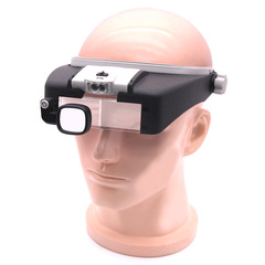 新型ヘッドセット2個付きledランプ老人読書修理多機能高倍高精細ルーペ81007ap