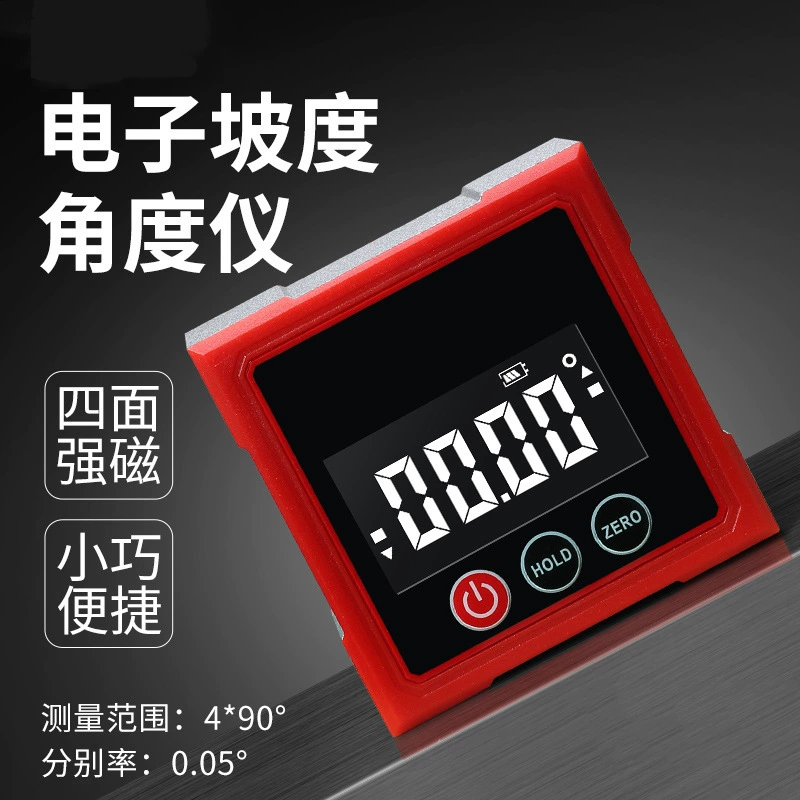Трансграничная дропшиппинг-продажа небольших электронных цифровых инклинометров с магнитным креплением на всех четырех сторонах и лазерной линейкой-указателем угла, мини-угломером.