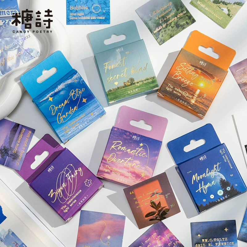 Романтический свет и тень серии сахарная поэзия бронзовые наклейки в штучной упаковке свежий художественный Справочник DIY декоративные наклейки 45 в 6