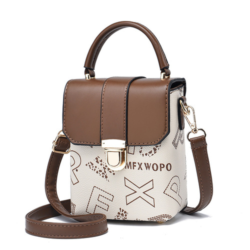 Manufacturer single shoulder crossbody 2024 new women's bag simple printing fashion mobile phone bag women's printing one piece drop shipping
