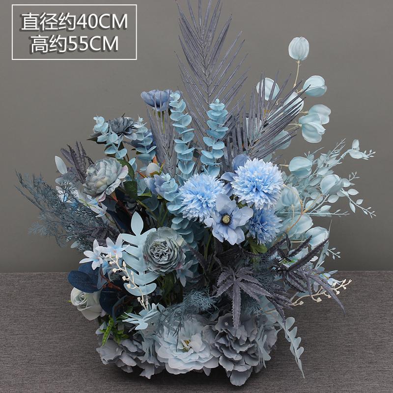 新款婚庆大款仿真仿真花花排排花绢花成品装饰尤加利台路婚礼花艺|undefined