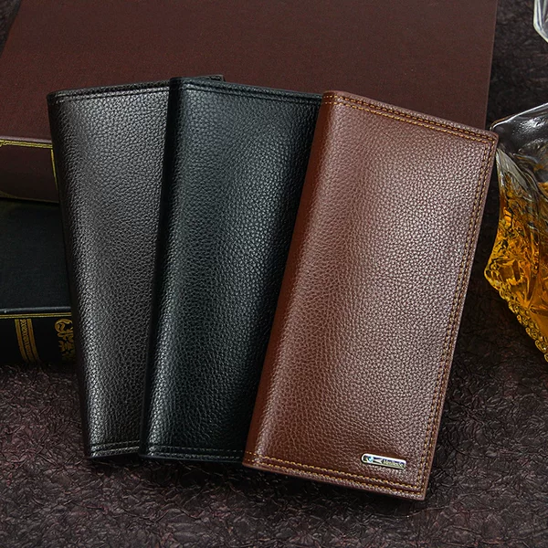 MenBense New Men's Wallet Long Fashionable Men's Magnetic Buckle Plus Wai Bag Large Capacity Multi-Card Wallet