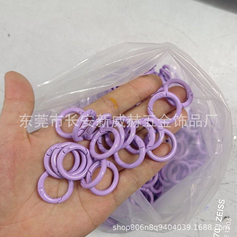 現物焼付塗装亜鉛合金スプリングリングバッグ小円掛け掛けアクセサリー部品開口スプリングバックルカラースプリングリング|undefined