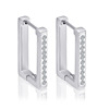 Fashionable square earrings stainless steel, simple and elegant design