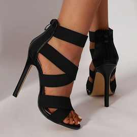 35-43大码女鞋42 Rome stiletto heel shoes woman欧美性感