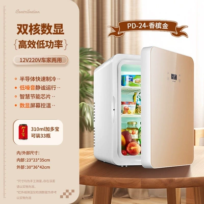 Soyuducular, Refrigeration, and Preservation, Suitable for - pd-24-champagne-goldglass-paneldigital-display-model