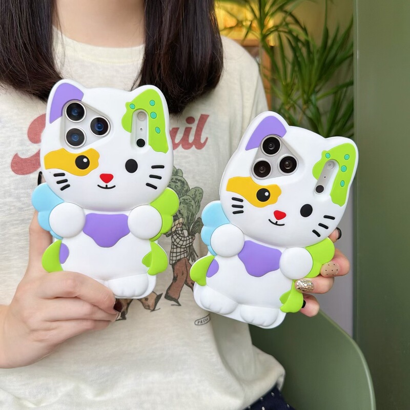 Cute Colorful Spotted Wings Kt Cat Iphone16 Apple 15 Suitable for 17/18Pro Max Phone Case Cover 13 Cute Colorful Spotted Wings Kt Cat Iphone16 Apple 15 Suitable for 17/18Pro Max Phone Case Cover 13