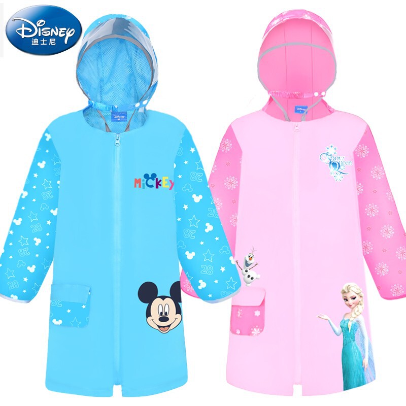 Disney children's raincoat men's and women's children's poncho baby's school rain gear Korean schoolbag zipper raincoat clearance
