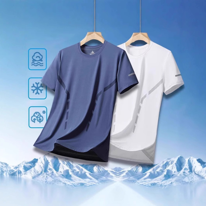 Big Sale Clearance~Short-Sleeved T-Shirt for Men, Summer Quick-Drying Bottoming Shirt, Half-Sleeved Thin Sports Casual Loose Top