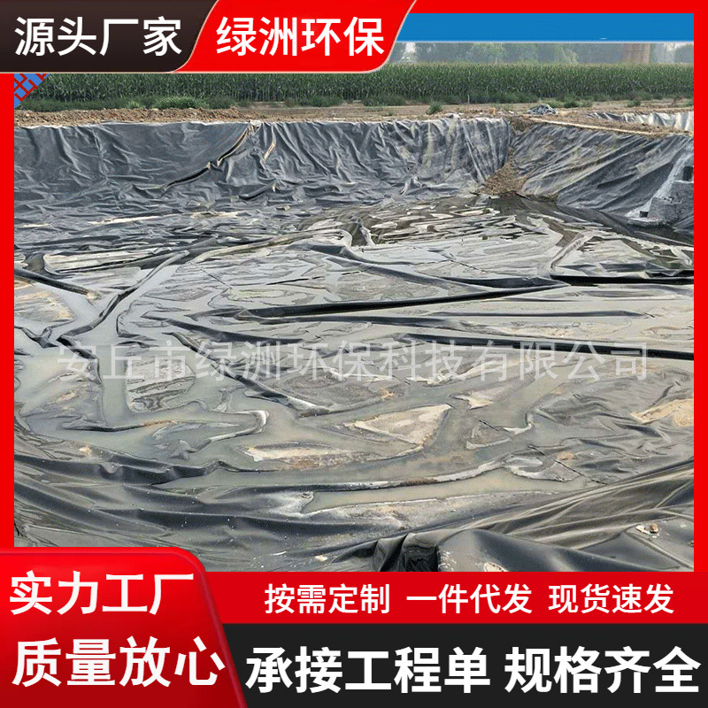黑膜沼气池厂家 猪场防渗沼气池 养殖场家用黑膜沼气设备