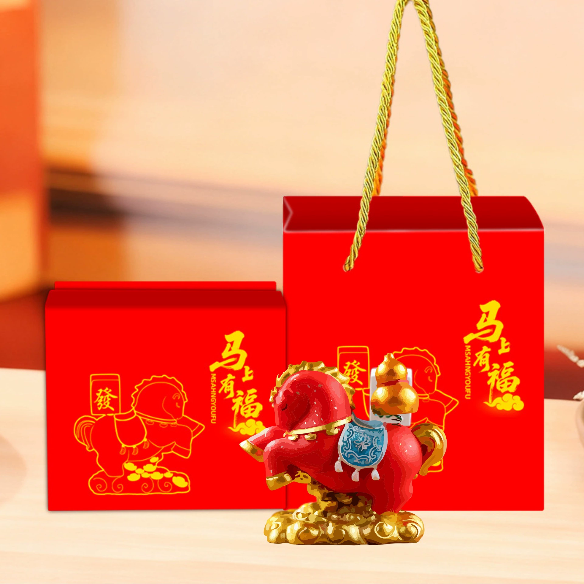 Cute mascot, table pony, Birthday gift, year mascot