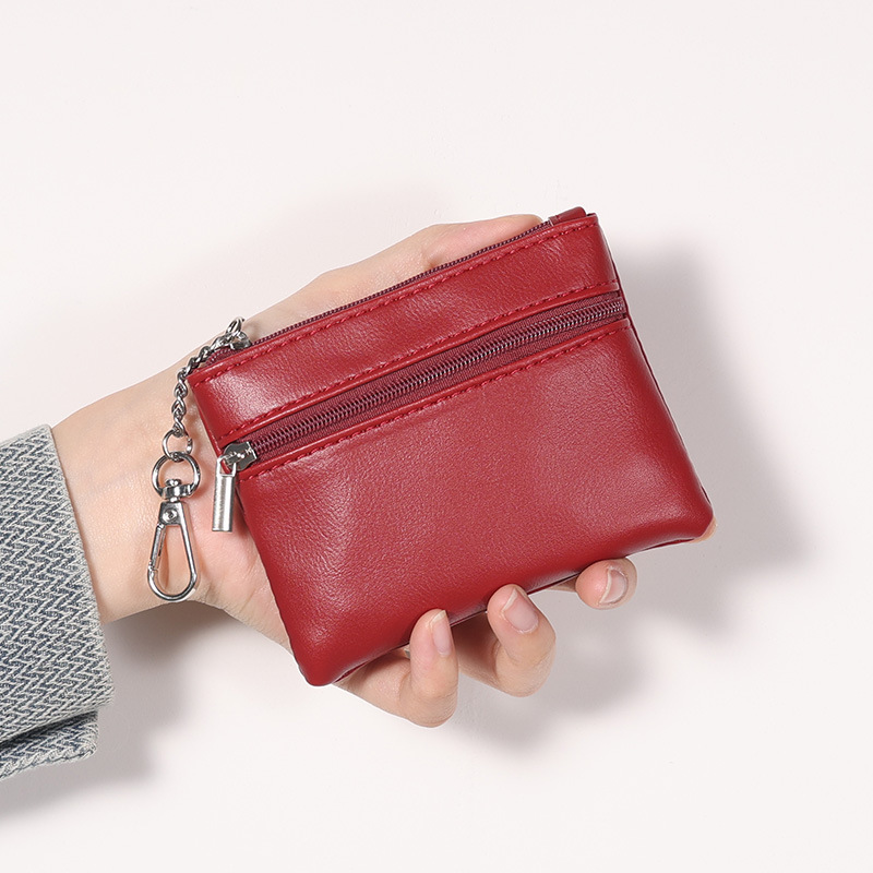 Bolso bolso de cambio bolso de llaves colgante bolso de monedas bolso de llaves bolso de tarjetas bolso de cremallera suave color macaron