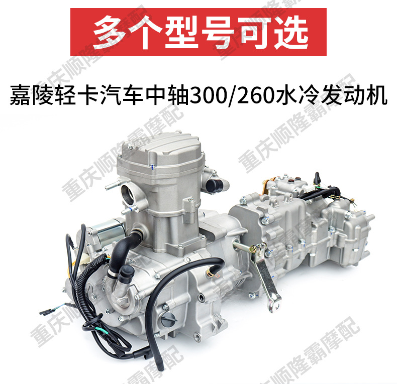 Jialing Three-Wheeled Motorcycle Central Shaft Engine 260 320 Water-Cooled Engine Six-Speed Transmission Engine Assembly