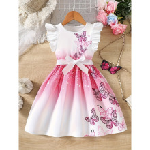 K 94754 Butterfly Print Girls Dress ����ӡ��Ůͯ����ȹ