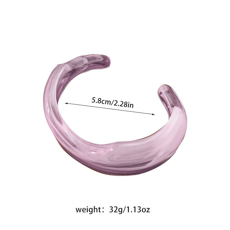37g Weight Acrylic Pendant Material Bangle Classification Arylic Chain Material Holiday, Daily Occasion Acrylic Material Geometric Pattern All Seasons Season Women's Gender Exaggerated, Vacation Style Exaggerated Vacation Geometric Acrylic Bangles Wholesale 1