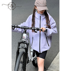 桑洛童装少女三防沖前線服2024春秋新中大童都市児童フード付きコート
