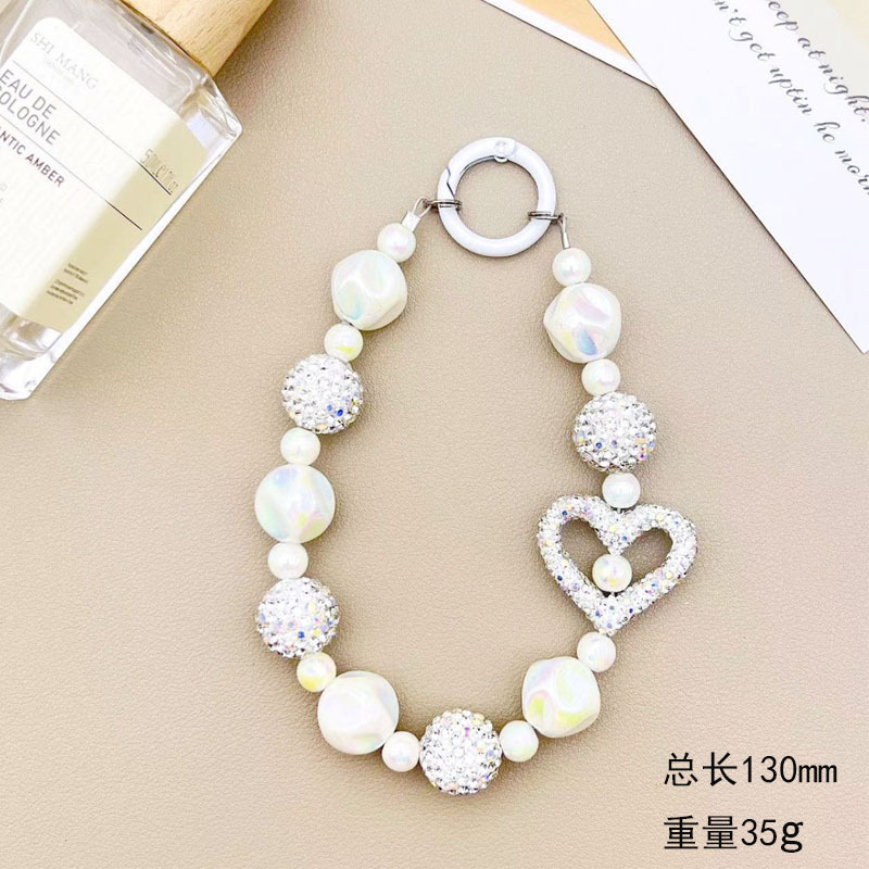 라인스톤 러브 행잉 체인