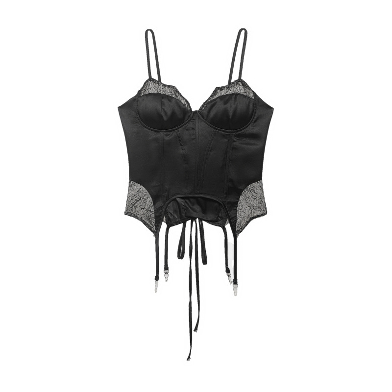 Aliexpress Wholesale Spring New Women's Versatile Lace-Trimmed Ruffled Tie-Up Tight-Fitting Camisole Top Aliexpress Wholesale Spring New Women's Versatile Lace-Trimmed Ruffled Tie-Up Tight-Fitting Camisole Top