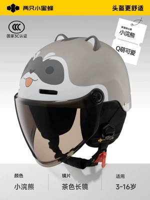 Girls Aged 6 to 12, Motosiklet kaskı (dəbilqə) - all-season-raccoon-tea-tinted-long-mirror-fits-ages-3-16-free-returns-if-unsatisfied-head-circumference-48-58cm