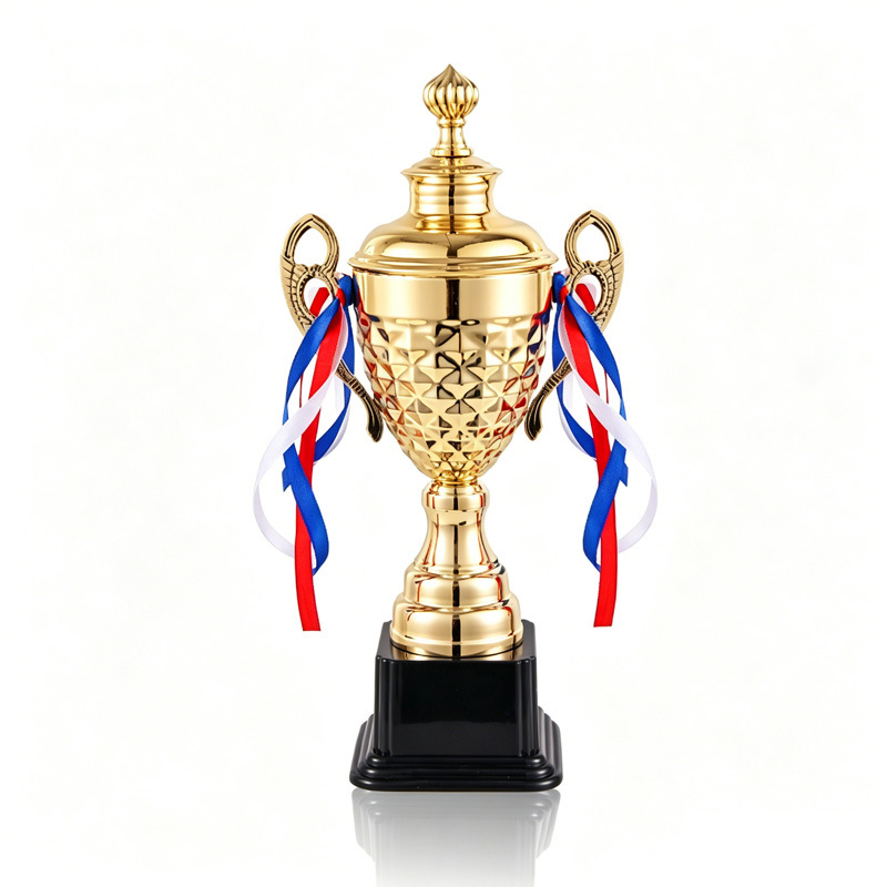 Fabricantes al por mayor creativos metales trofeos adornos artesanías regalos trofeos al por mayor fútbol partidos de baloncesto premios