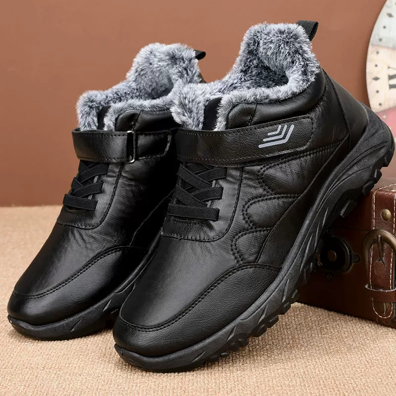 Winter Platform Boots, Middle-Age Casual, Thickened Fur Lining, Sizes 39–44