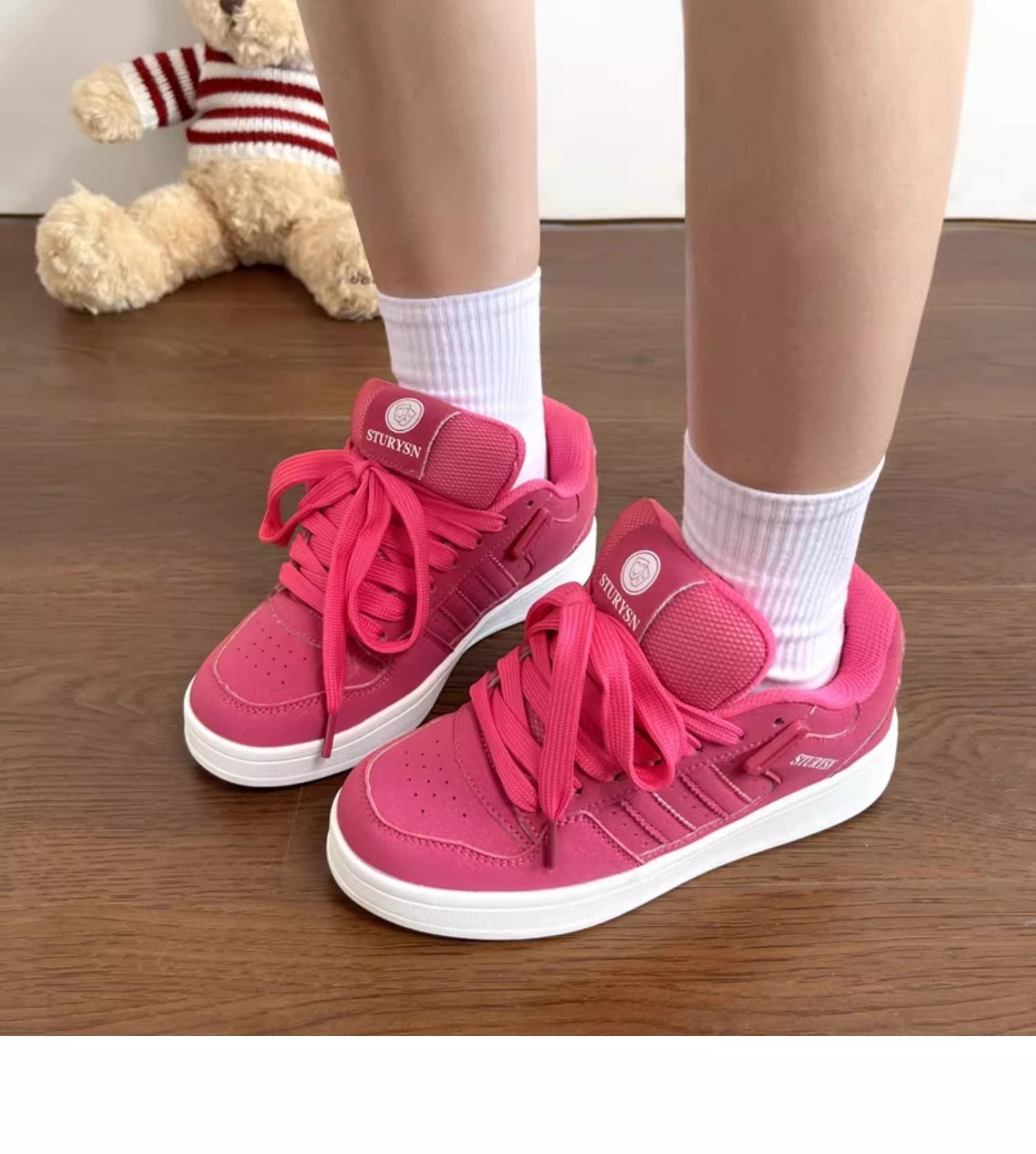 2024 Ins Trendy Herbst/Winter Neue Koreanische Ausgabe Casual Board Vielseitig Student Single Damen Leichte Weiche Sohle_voghion.com