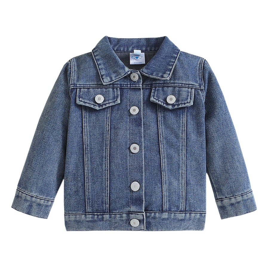 SAMGAMIBABY children's clothing baby Denim coat new boys' Spring and Autumn long-sleeved letter casual top fashion