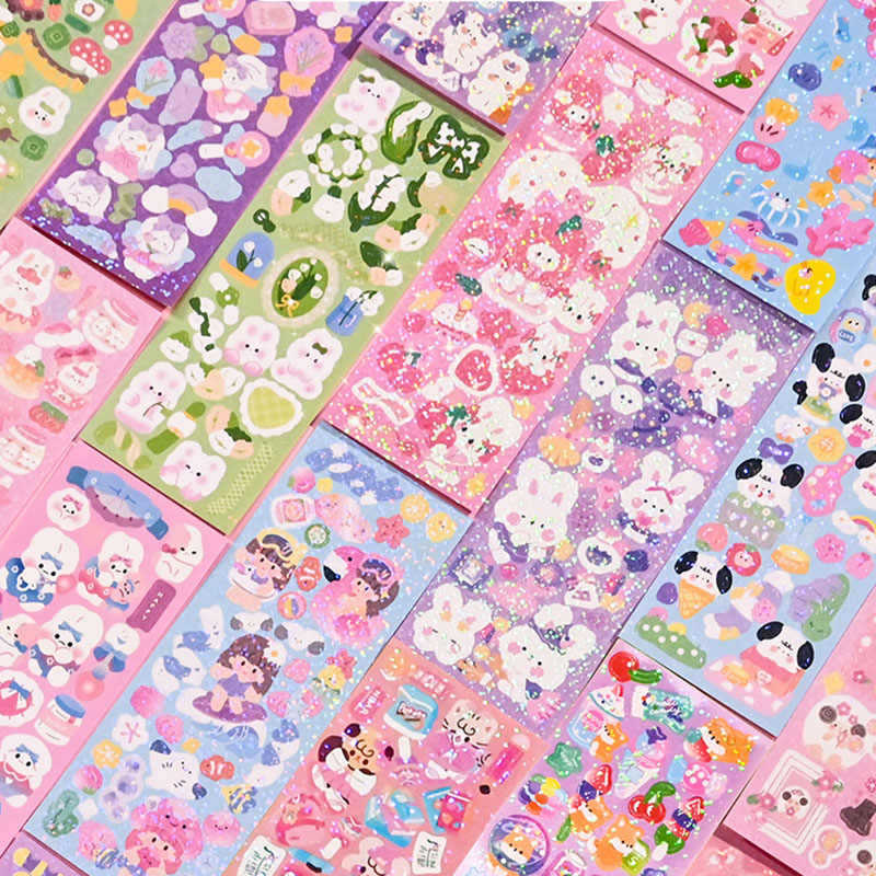 Las niñas y los niños no se repiten los pegatines de tarjeta de láser, el conjunto de discos de tarjeta