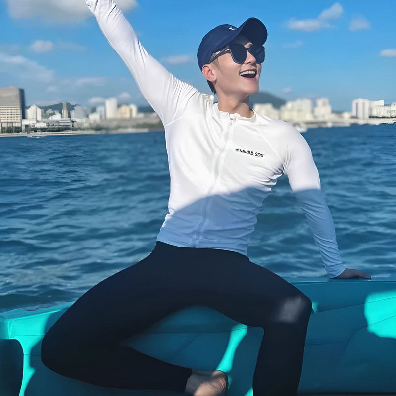 Men's Diving Suit Jellyfish Suit with Zipper, Two-Piece, Sun Protection, Long Sleeves, Long Pants, Quick-Dry Surfing Set, Men's Snorkeling Swimwear Men's Diving Suit Jellyfish Suit with Zipper, Two-Piece, Sun Protection, Long Sleeves, Long Pants, Quick-Dry Surfing Set, Men's Snorkeling Swimwear