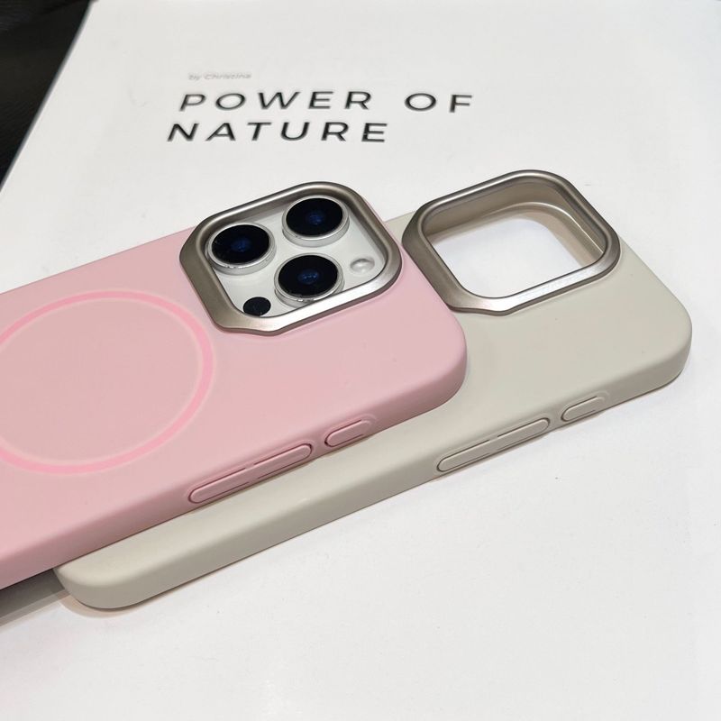 iPhone17promax肤感磁吸手机壳苹果16金属镜头15纯色14防摔保护套|undefined