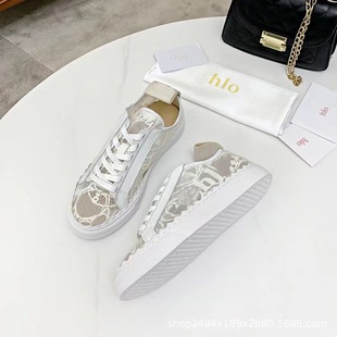 2025 Spring and Summer Mesh Shoes Casual Fashion Lace-Up Flat Women's Shoes Lace Mesh Round Toe Breathable Sneakers Direct Sales