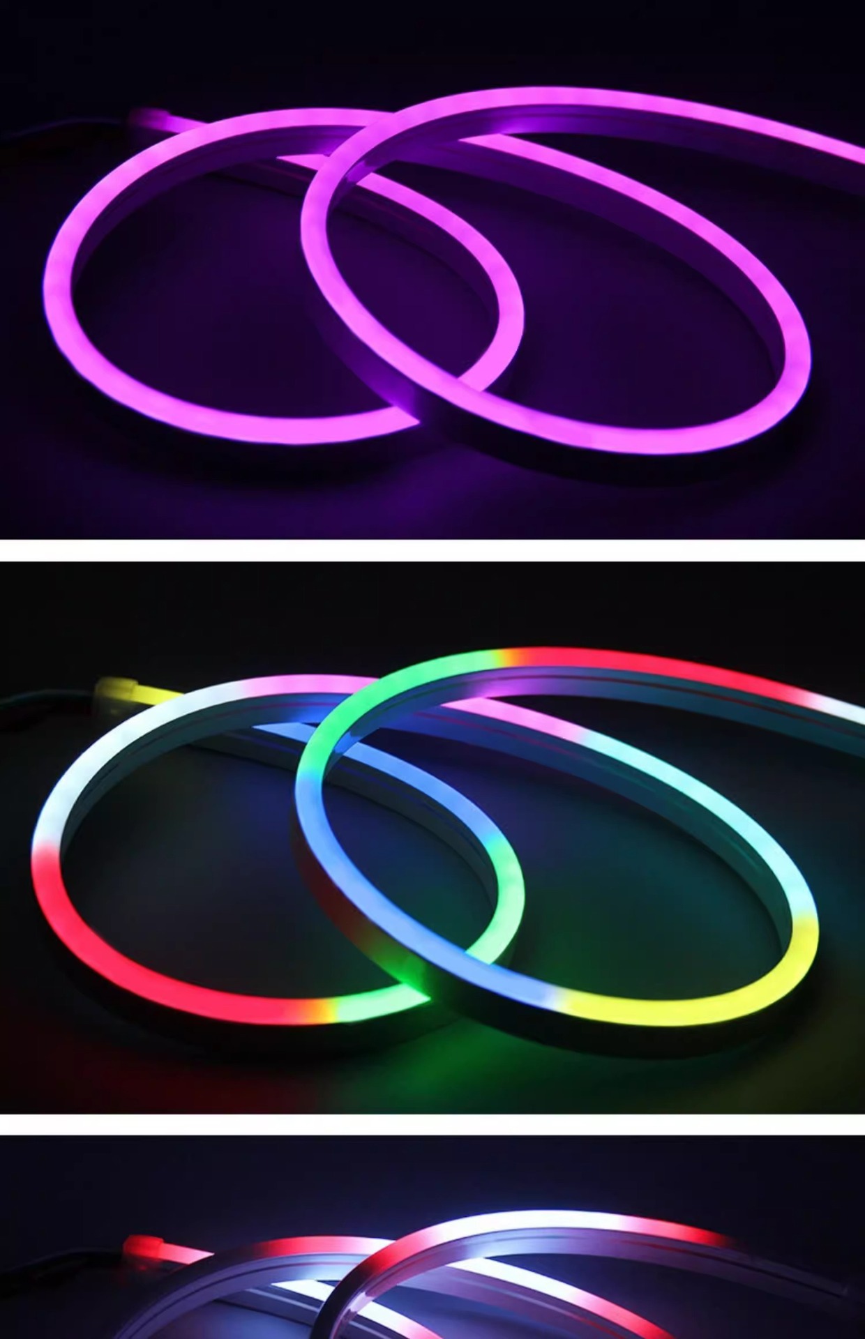 24V neon light strip LED light strip outdoor waterproof flowing water light strip low voltage high brightness silicone light strip