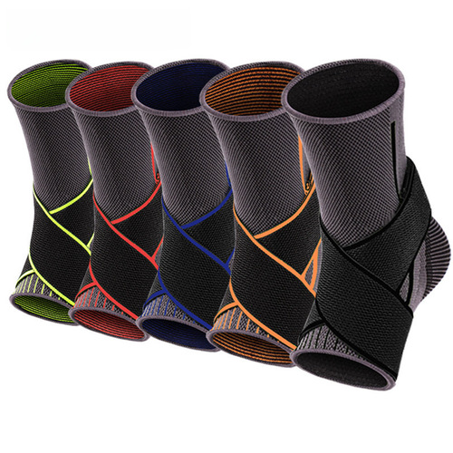 Maxda Cross-border elastic breathable knitting sports ankle strap with compression protection fitness ankle support