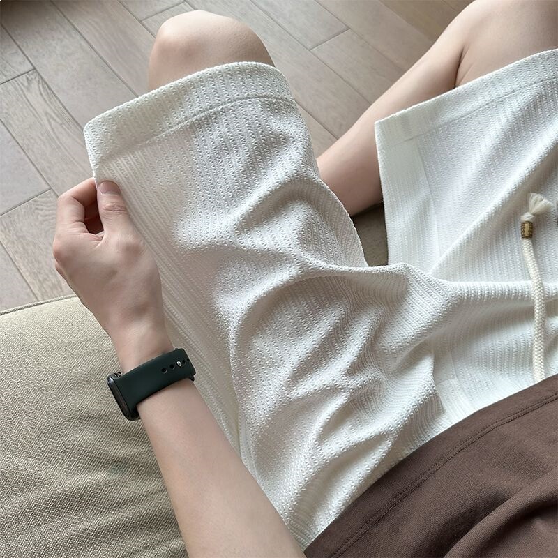 Men's Ice Silk Shorts Summer Thin Loose Casual Sports Shorts Trendy Brand 2026 New Quick-Dry Five-Point Pants