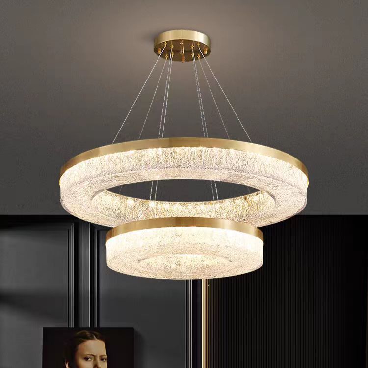 Todo bronce italiano minimalista lámpara de sala de estar nórdica lujosa atmósfera sala de dormitorio principal diseño simple lámpara de resina de villa