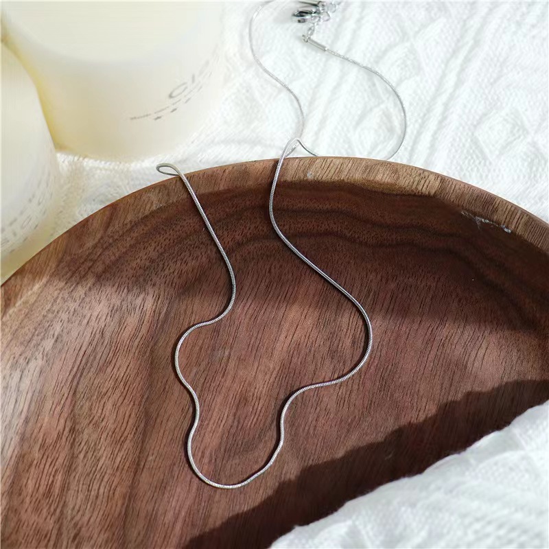 Plating Design Solid Color 304 Stainless Steel Elegant Simple Style 304 Stainless Steel Necklace