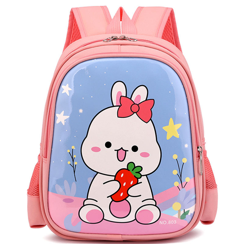 Mochila infantil transfronteriza lindo conejo unicornio mochila de niña caricatura para niños jardín de infantes mochila transpirable luz