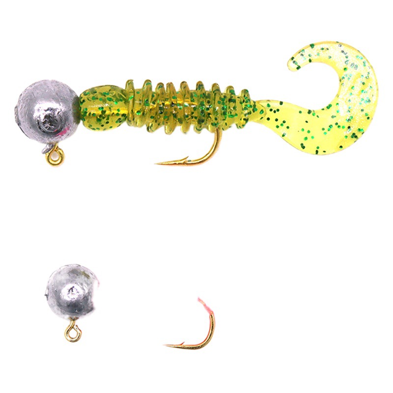 Root fishing lead head hook micro round head thin handle Golden small small Luya wholesale Raffe Soft Bait sea fishing small fish