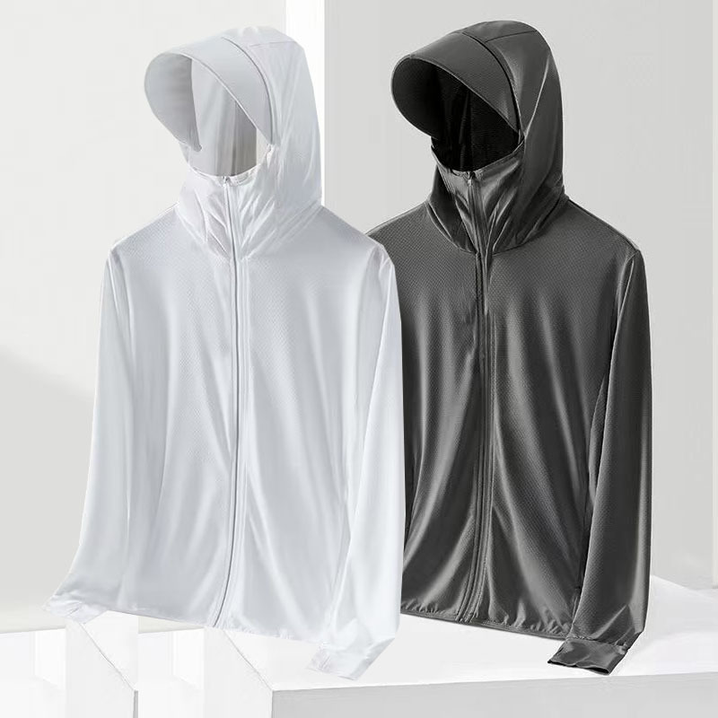 日焼け止め服ゆるい通気カーディガン空調シャツメッシュ夏速乾コート氷糸薄いカップル男性つば長袖|undefined
