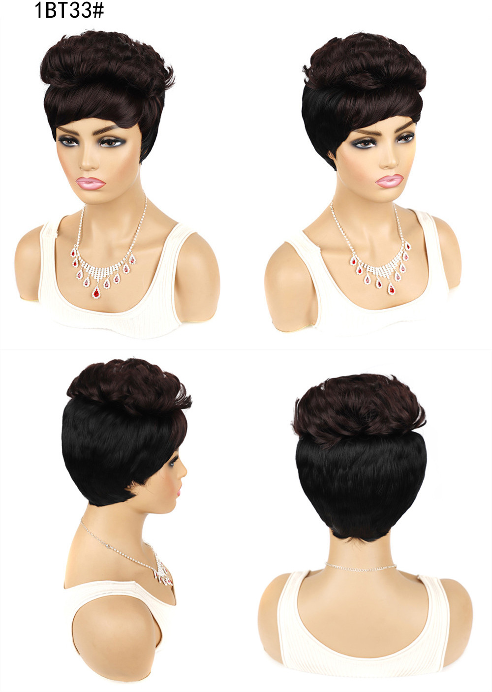 Fornitura di fasce colorate per capelli corti ricci da donna europea e americana, fasce colorate per capelli corti sbiancate e tinte all'ingrosso_voghion.com