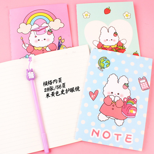 A5 stitched ins small fresh and cute stitched soft copy notepad primary school student cartoon diary notebook